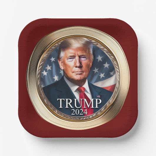 Trump 2024 Campaign Republikeins Rode Papier Bord (Voorkant)