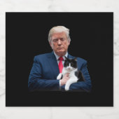 Trump 2024 Cat MAGA Funny Trump Cat Bier Etiket (Enkel label)