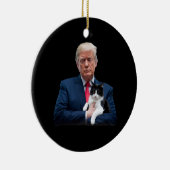 Trump 2024 Cat MAGA Funny Trump Cat Keramisch Ornament (Rechts)