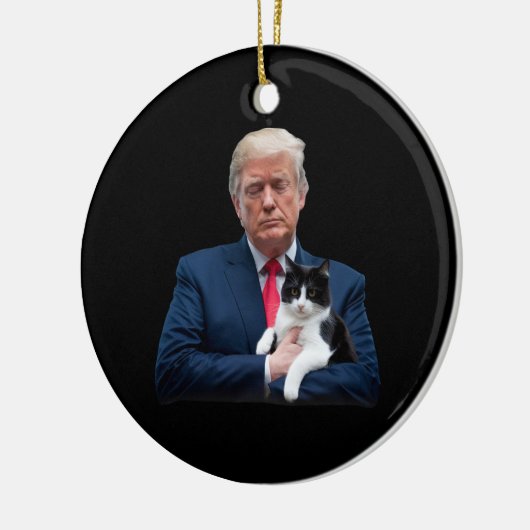 Trump 2024 Cat MAGA Funny Trump Cat Keramisch Ornament (Links)