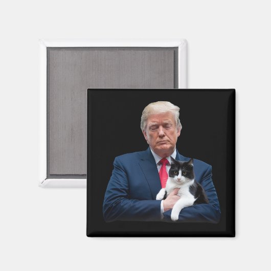 Trump 2024 Cat MAGA Funny Trump Cat Magneet (Voorkant / Achterkant)