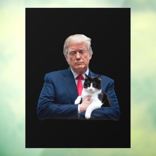 Trump 2024 Cat MAGA Funny Trump Cat Raamsticker (Vel 3)