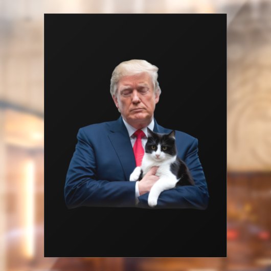 Trump 2024 Cat MAGA Funny Trump Cat Raamsticker (Vel 2)
