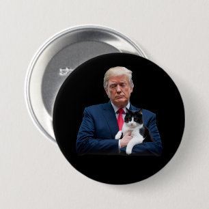 Trump 2024 Cat MAGA Funny Trump Cat Ronde Button 7,6 Cm