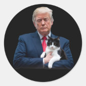 Trump 2024 Cat MAGA Funny Trump Cat Ronde Sticker (Voorkant)