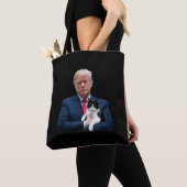 Trump 2024 Cat MAGA Funny Trump Cat Tote Bag (Dichtbij)