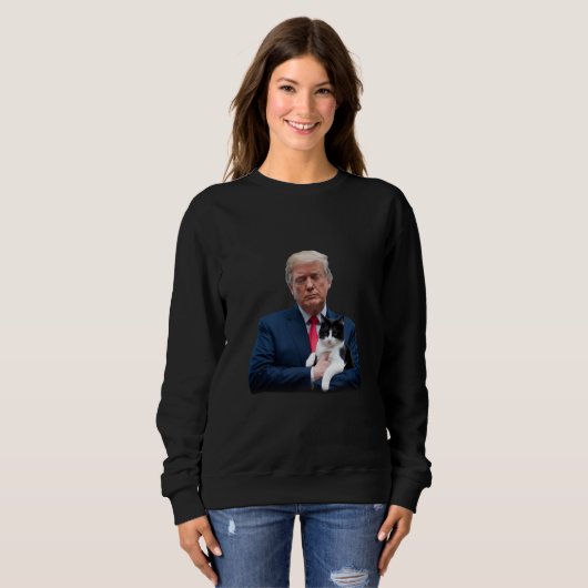 Trump 2024 Cat MAGA Funny Trump Cat Trui (Voorkant volledig)