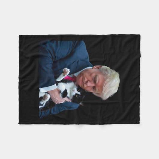 Trump 2024 Cat Mega Funny Trump Cat Fleece Deken (Voorkant (Horizontaal))