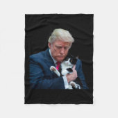 Trump 2024 Cat Mega Funny Trump Cat Fleece Deken (Voorkant)