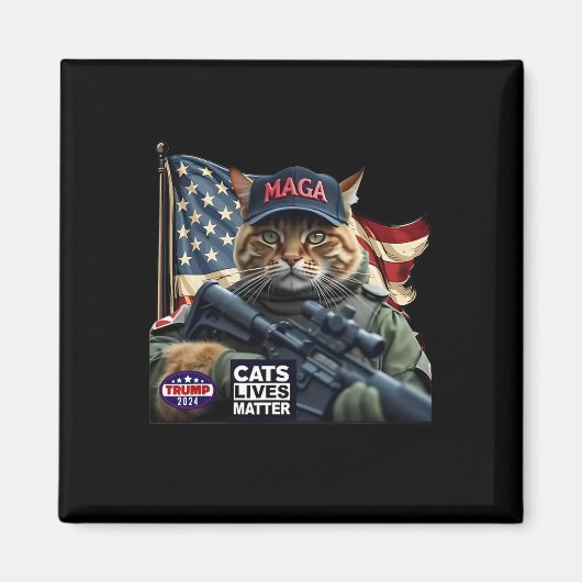 Trump 2024: Cats Lives Probleem Magneet (Voorkant)