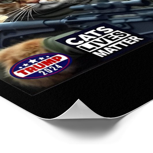 Trump 2024: Cats Lives Probleem Poster (Hoek)