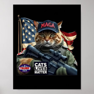 Trump 2024: Cats Lives Probleem Poster