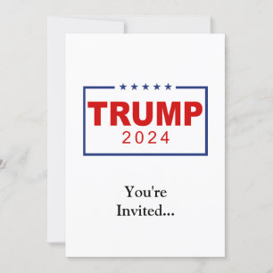 Trump 2024 Classic Rechthoek Logo Kaart