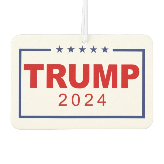 Trump 2024 Classic Rechthoek Logo Luchtverfrisser (Achterkant)