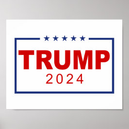 Trump 2024 Classic Rechthoek Logo Poster