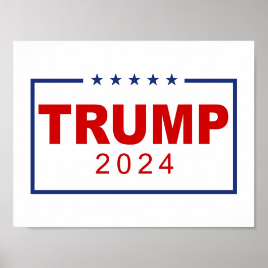 Trump 2024 Classic Rechthoek Logo Poster (Voorkant)