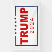 Trump 2024 Classic Rechthoek Logo Spandoek (Verticaal)