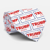 Trump 2024 Classic Rechthoek Logo Stropdas (Opgerold)