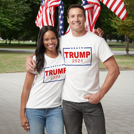 Trump 2024 Classic Rechthoek Logo T-shirt