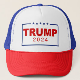 Trump 2024 Classic Rechthoek Logo Trucker Pet
