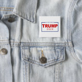 Trump 2024 Classic Rechthoek Logo Vierkante Button 5,1 Cm (In situ)