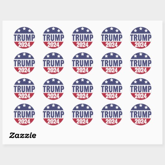 Trump 2024 Classic ronde Stickers (Vel)