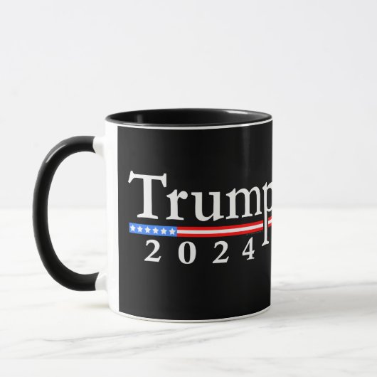 Trump 2024 Classic Zwart en Rood Mok (Links)