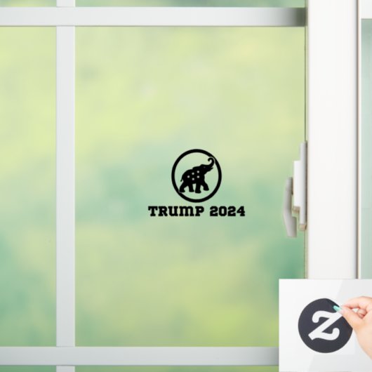 Trump 2024 Clear Black Window Cling Car Sticker (Huis)