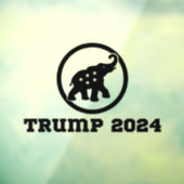 Trump 2024 Clear Black Window Cling Car Sticker (Vel 3)