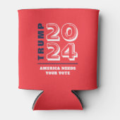 Trump 2024 Conservatieve Republikeinse Verkiezings Blikjeskoeler (Voorkant)