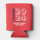 Trump 2024 Conservatieve Republikeinse Verkiezings Blikjeskoeler (Achterkant)