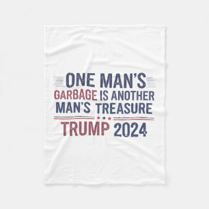 Trump 2024 De garage van een Man is een andere Man Fleece Deken