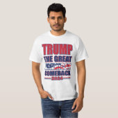 Trump 2024 De Grote Amerikaanse Comeback T-shirt (Voorkant volledig)