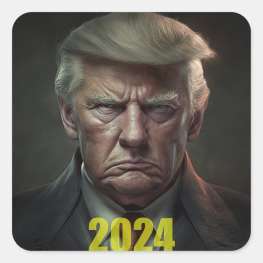 Trump 2024: De inkomstenloop begint Vierkante Sticker (Voorkant)