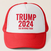 Trump 2024 DE INKOMSTENTOUR Trucker Pet (Voorkant)