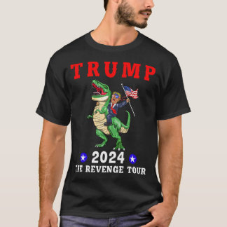 Trump 2024 De wraaktocht Rijden Dinosaurus T-shirt