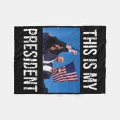 Trump 2024 Dit is mijn President Fleece Deken (Voorkant (Horizontaal))
