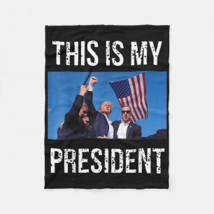 Trump 2024 Dit is mijn President Fleece Deken