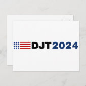 Trump 2024 DJT Briefkaart (Voorkant / Achterkant)