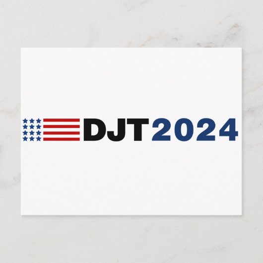 Trump 2024 DJT Briefkaart (Voorkant)