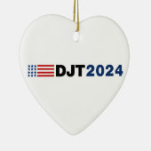Trump 2024 DJT Ceramic Ornament (Rechts)