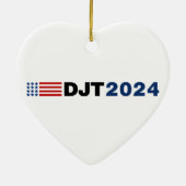 Trump 2024 DJT Ceramic Ornament (Achterkant)