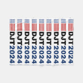 Trump 2024 DJT Fleece Deken (Voorkant (Horizontaal))