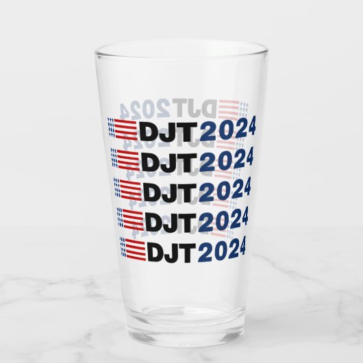 Trump 2024 DJT Glas (Achterkant)
