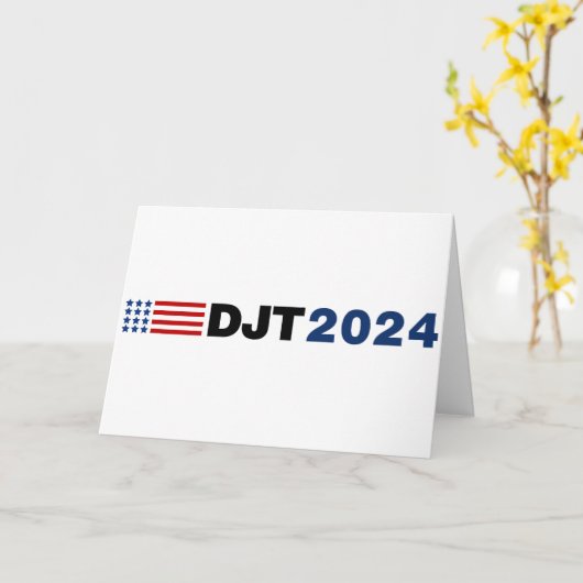 Trump 2024 DJT-kaart Kaart (Gele Bloem)
