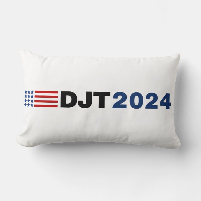 Trump 2024 DJT Lumbar Pillow Kussen (Voorkant)
