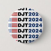 Trump 2024 DJT Ronde Button 5,7 Cm (Voorkant)