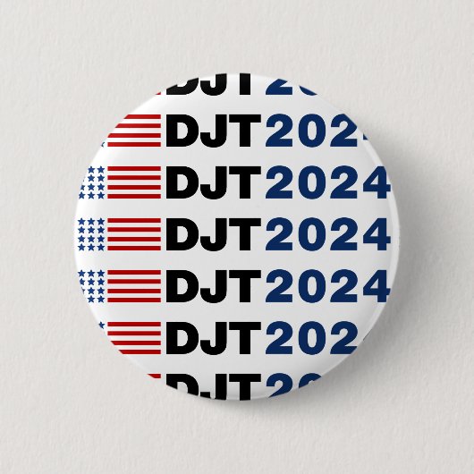 Trump 2024 DJT Ronde Button 5,7 Cm (Voorkant)