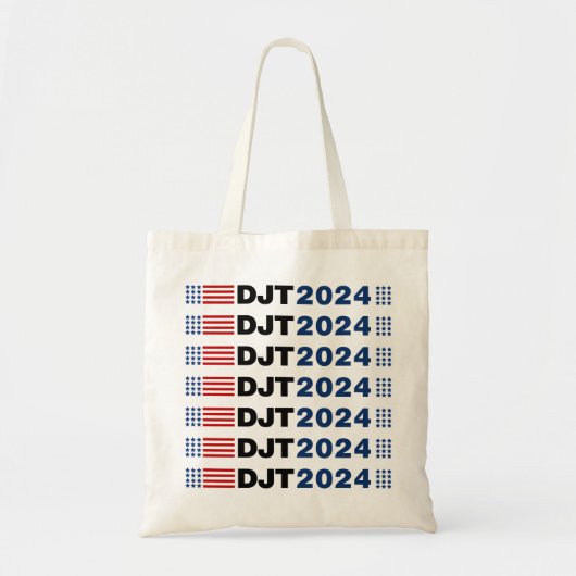 Trump 2024 DJT Tote Bag (Voorkant)