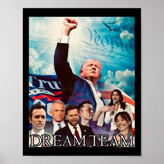Trump 2024 Dream Team Poster (Voorkant)